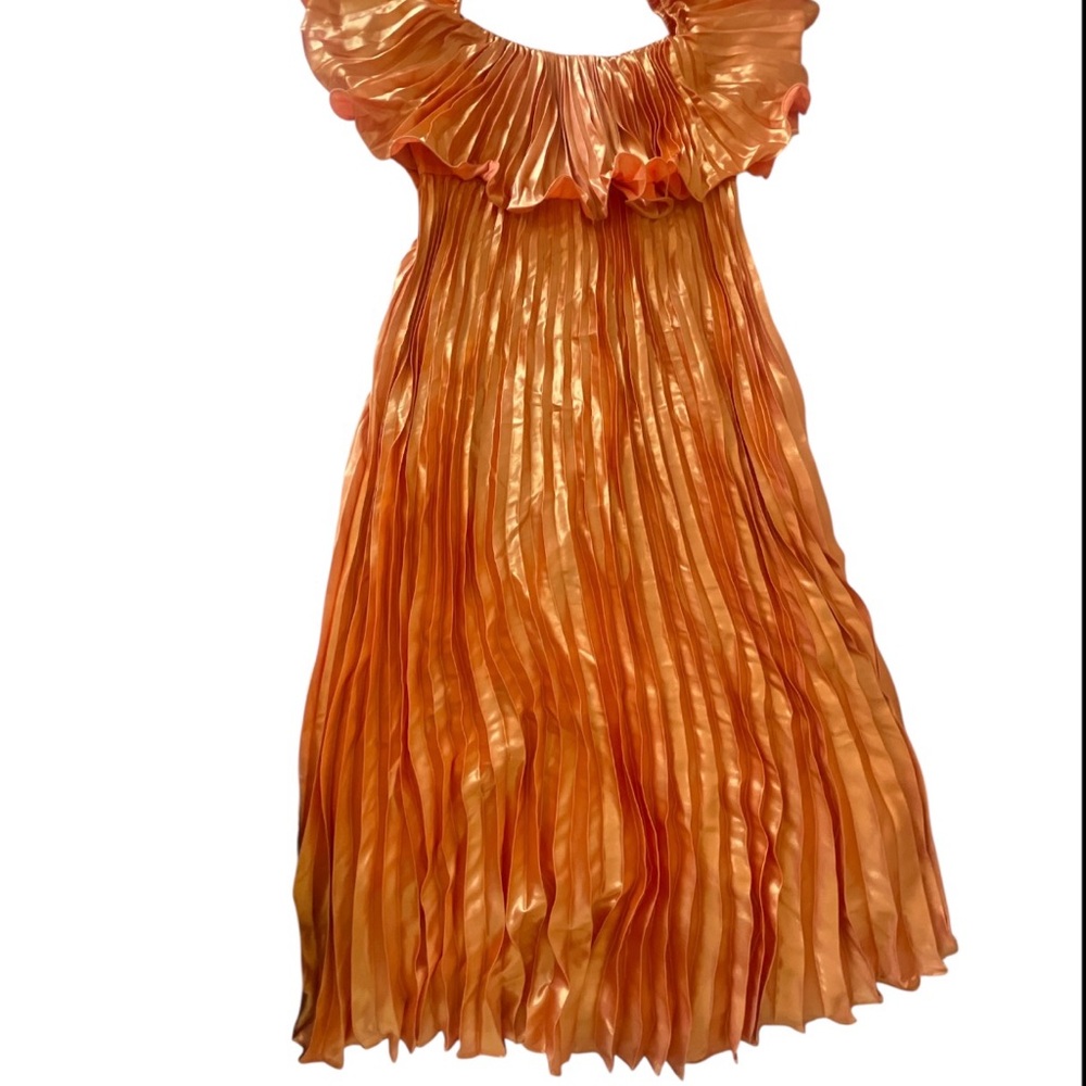 Emanuel Ungaro Orange High Low Dress
